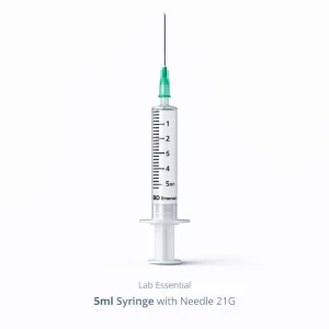 5ml syringe with 21G needle, lab essential