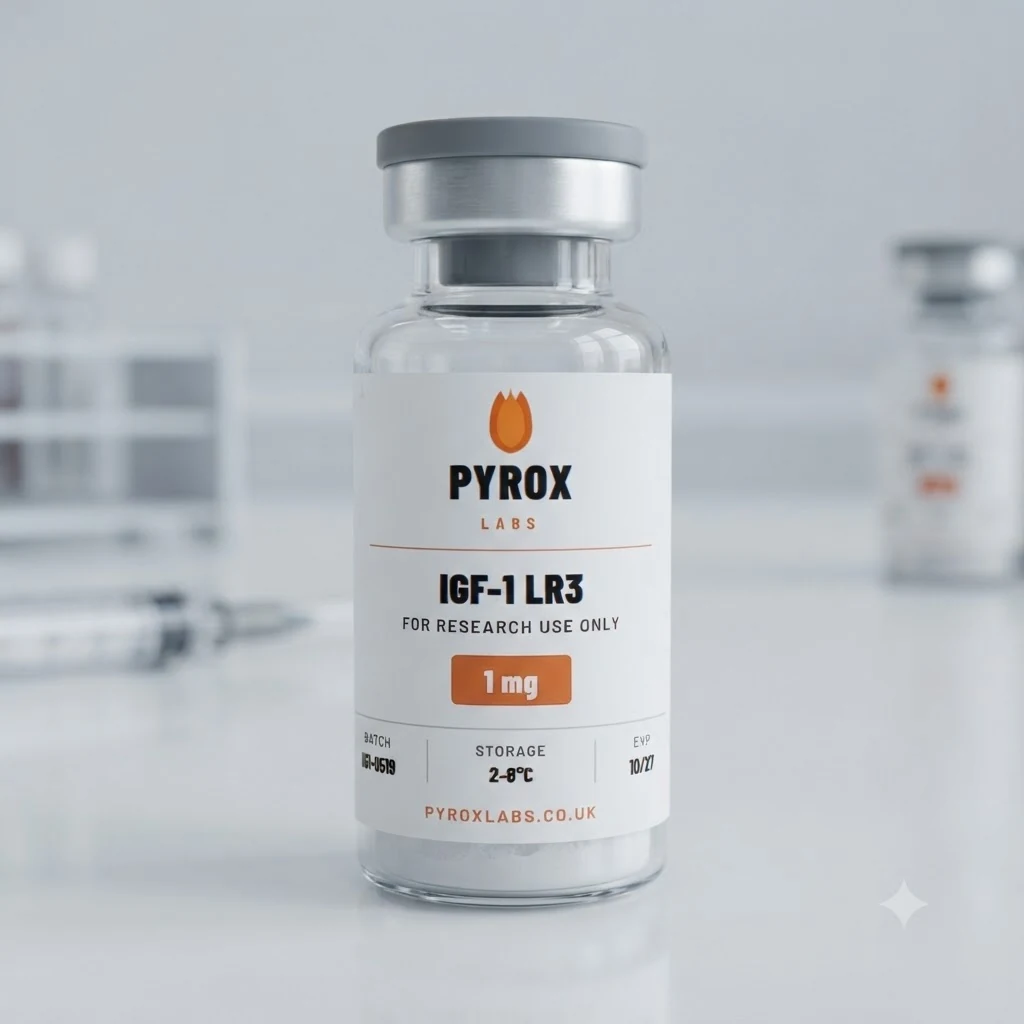 Pyrox Labs IGF-1 LR3 1mg research peptide vial