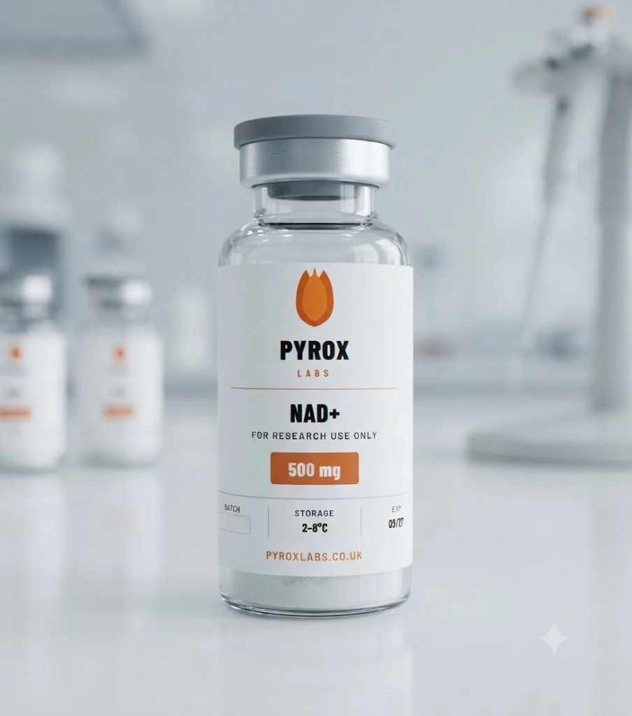 NAD+ 500mg research vial — NAD+ Research Guide by Pyrox Labs