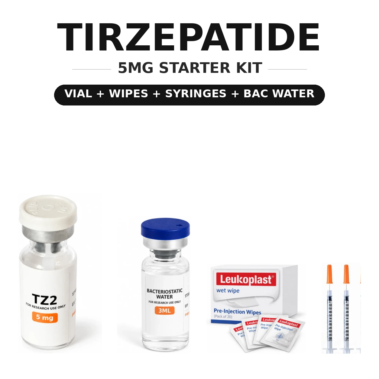bac water tirzepatide Starter Kit – 5mg (TZ2) HS CODE BAC Water is a Scent:Standard Original Formula